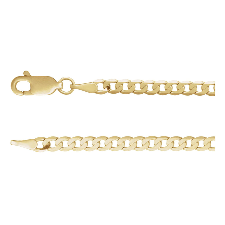 14k Yellow Gold Diamond Solitair Cuban Bracelet