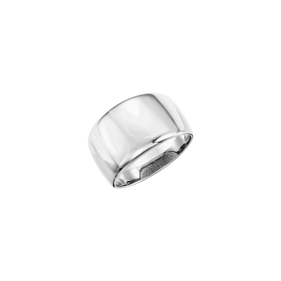 Sterling Silver Cigar Band Dome Ring