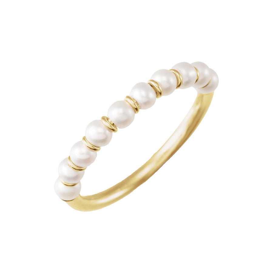 Pearl and Gold Ring Yellow Gold