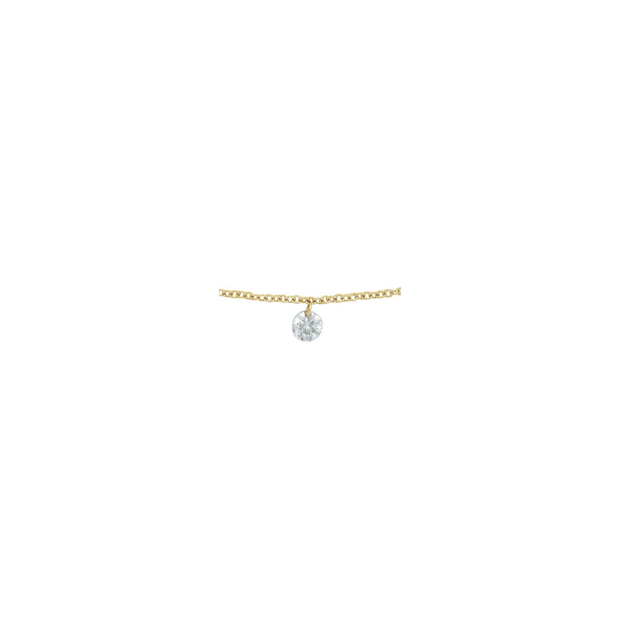 Drilled Diamond Solitaire Anklet