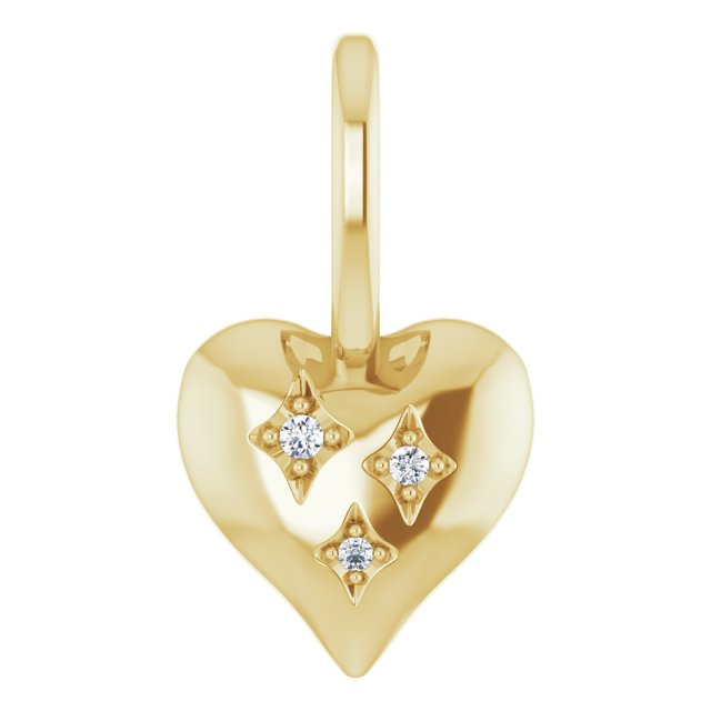 Diamond Heart Charm