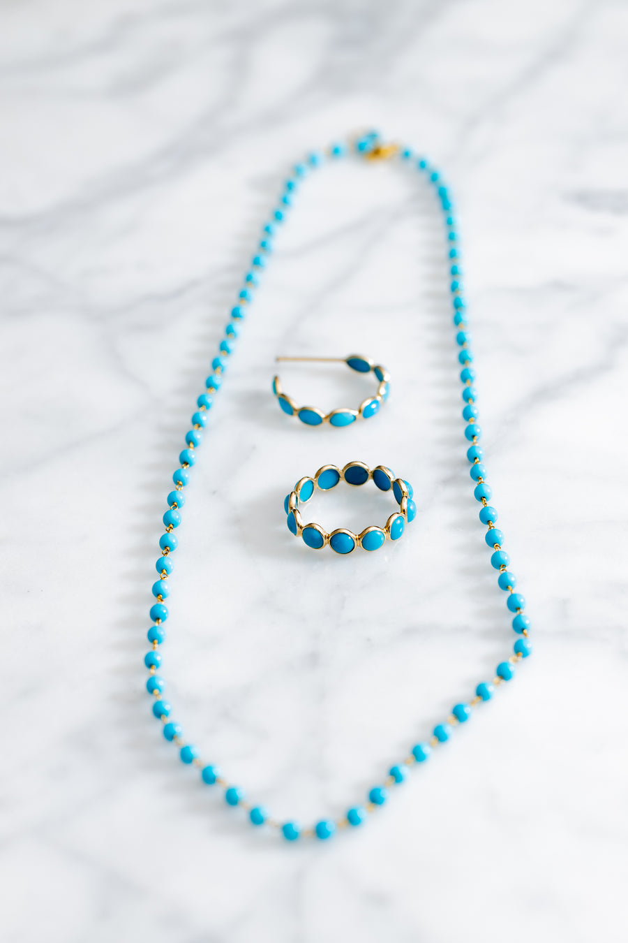 Rancho Azul Turquoise Beaded Necklace and Band