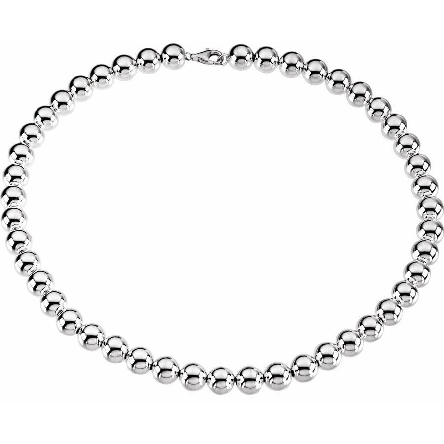 Sterling Silver Hollow Bead Chain Bracelet