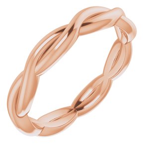 Woven Stackable Band Rose Gold