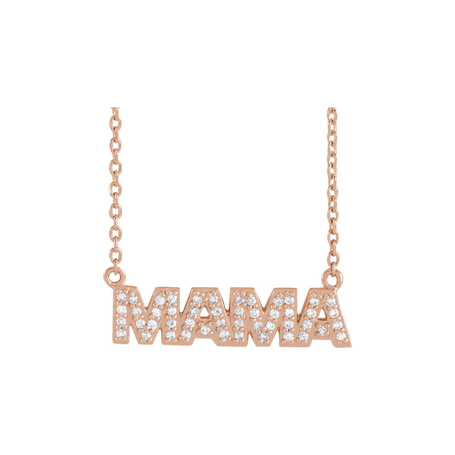 Diamond Mama Necklace Rose Gold