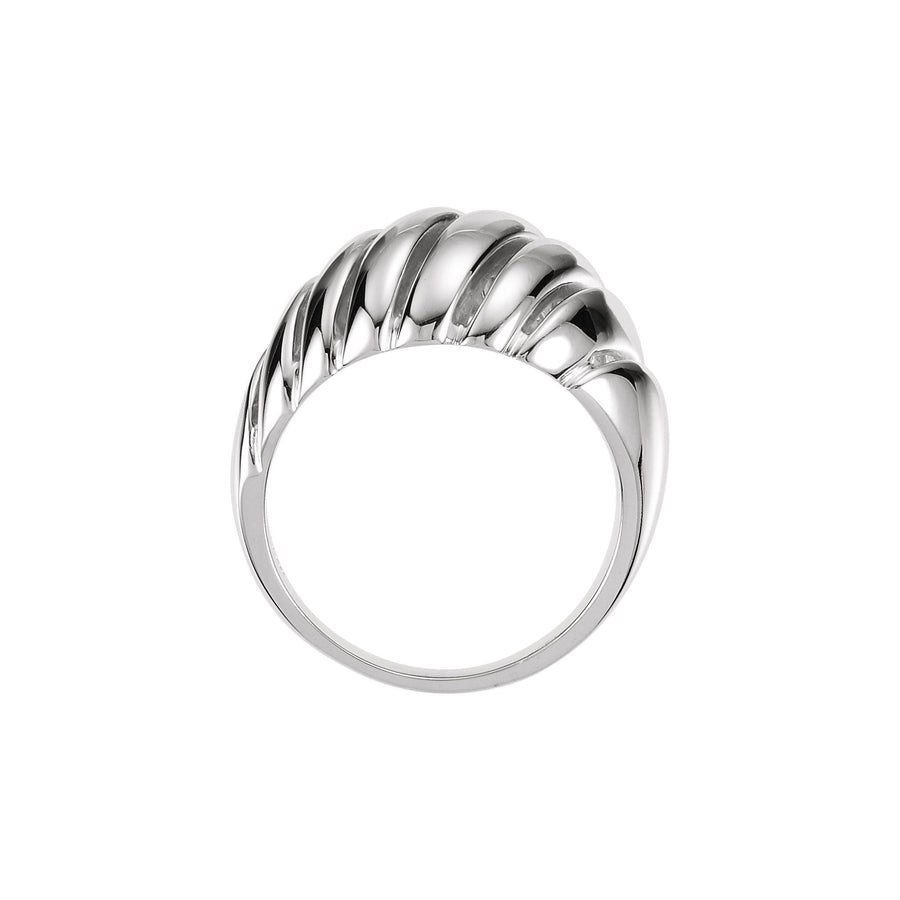 14k White Gold Jumbo Gold Twist Ring