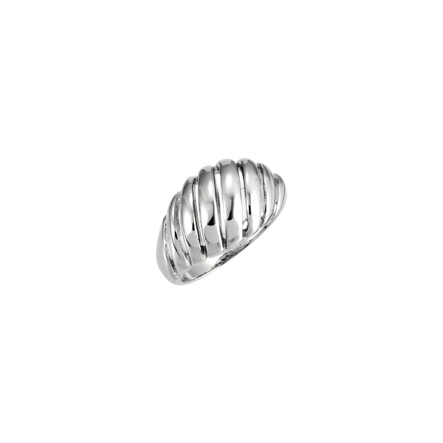 14k White Gold Jumbo Gold Twist Ring