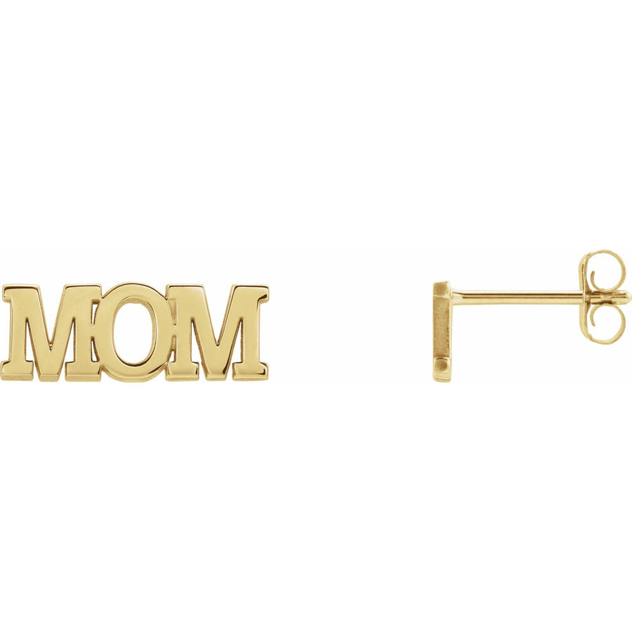 Name Earrings Yellow Gold