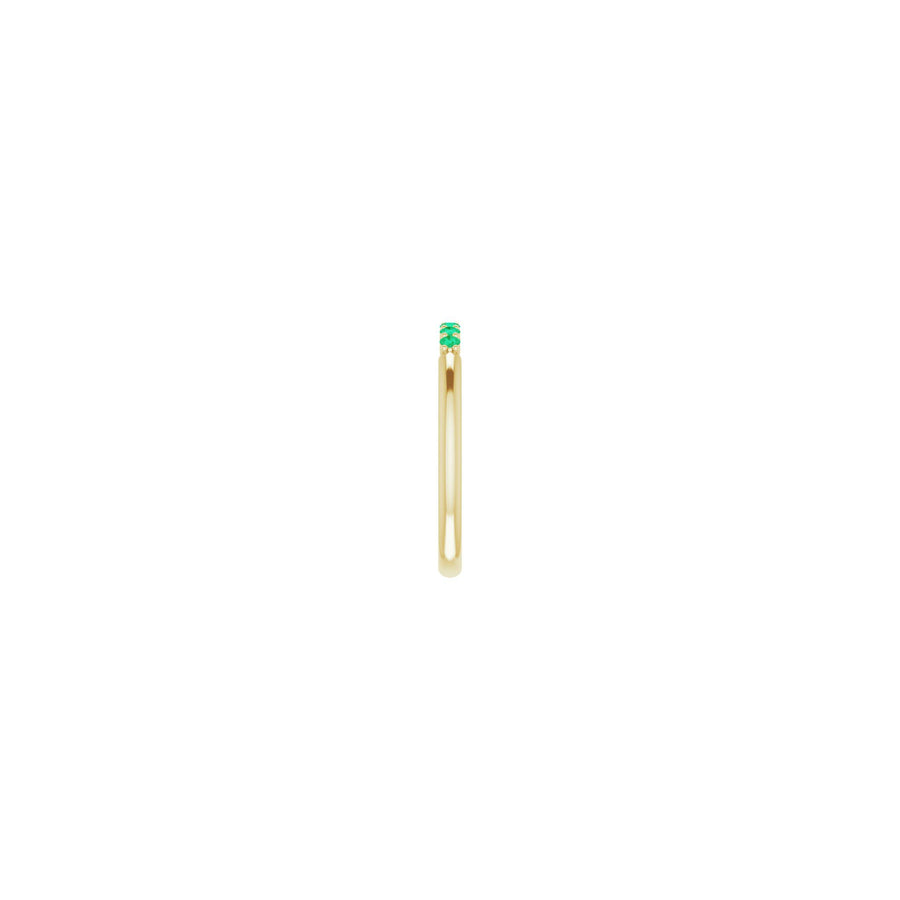 Emerald Stackable Ring Yellow Gold