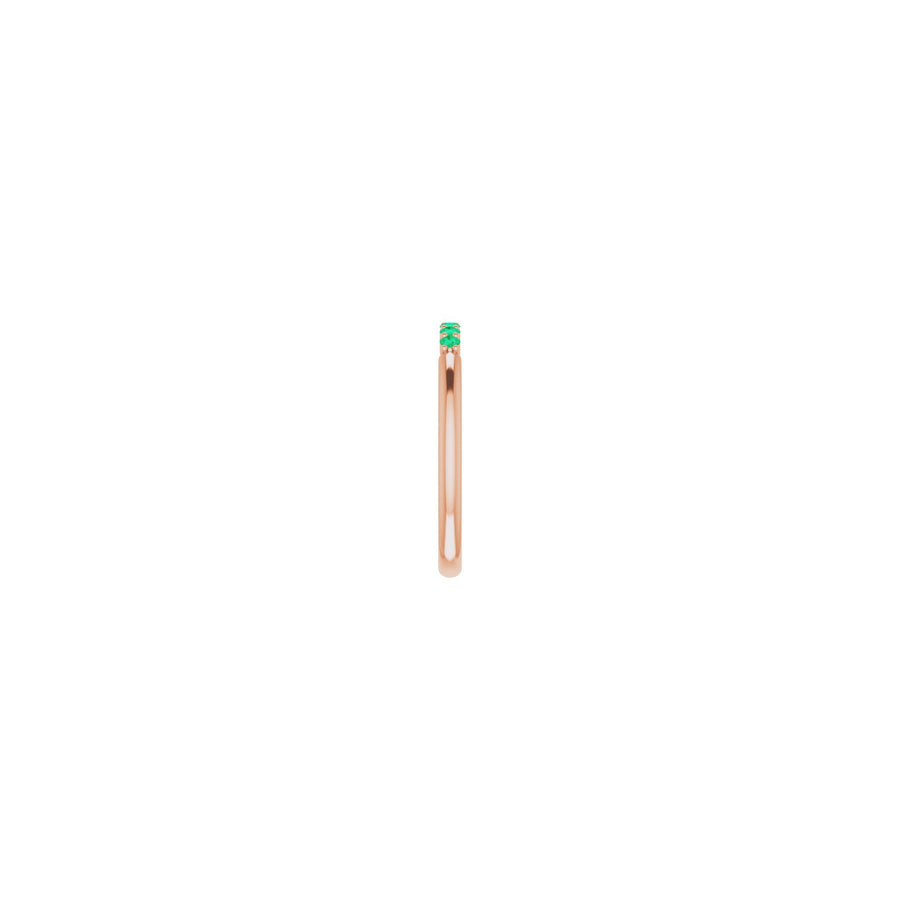 Emerald Stackable Ring Rose Gold