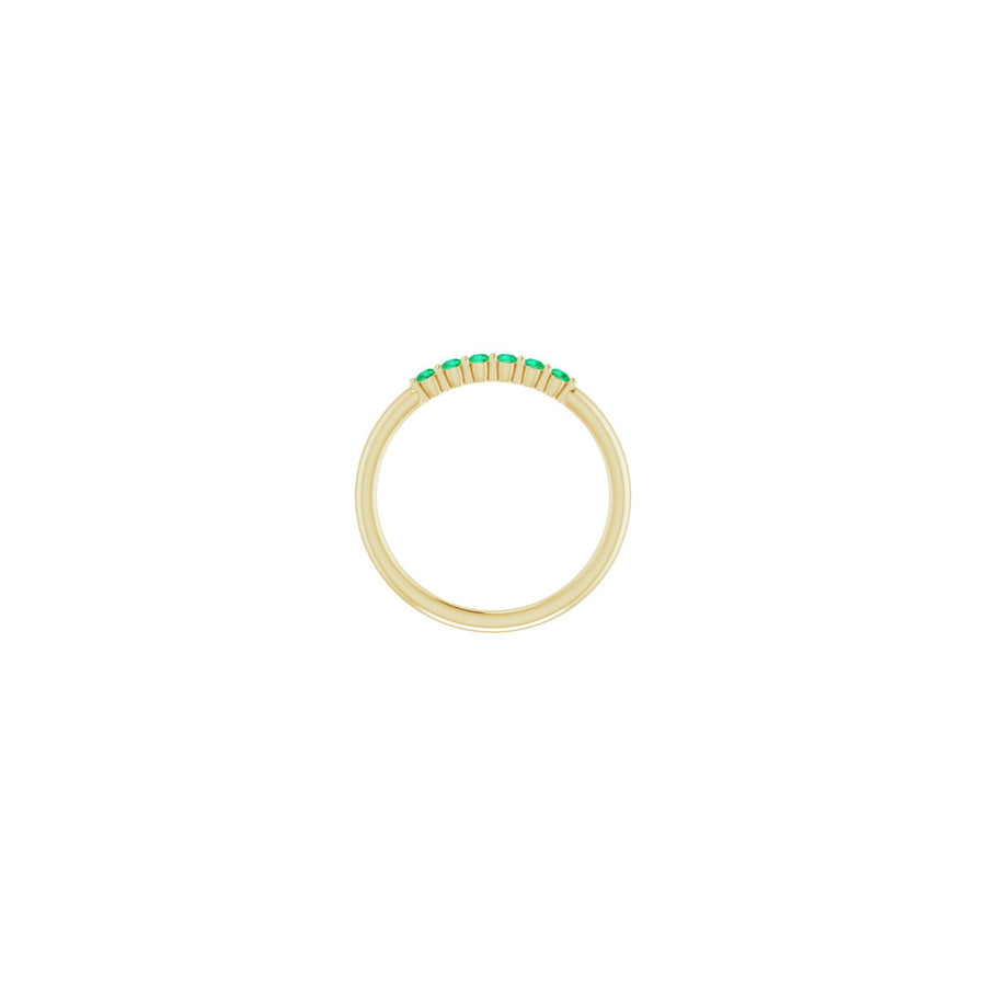 Emerald Stackable Ring Yellow Gold