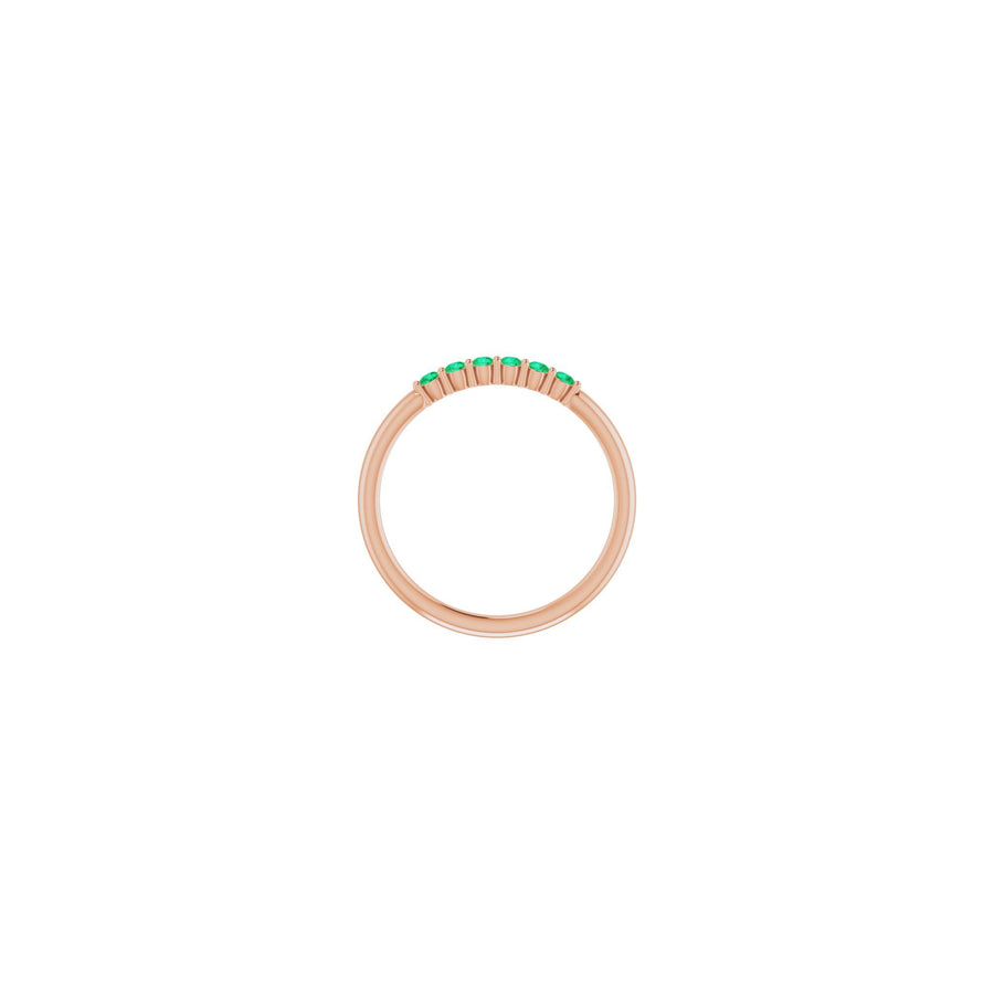 Emerald Stackable Ring Rose Gold