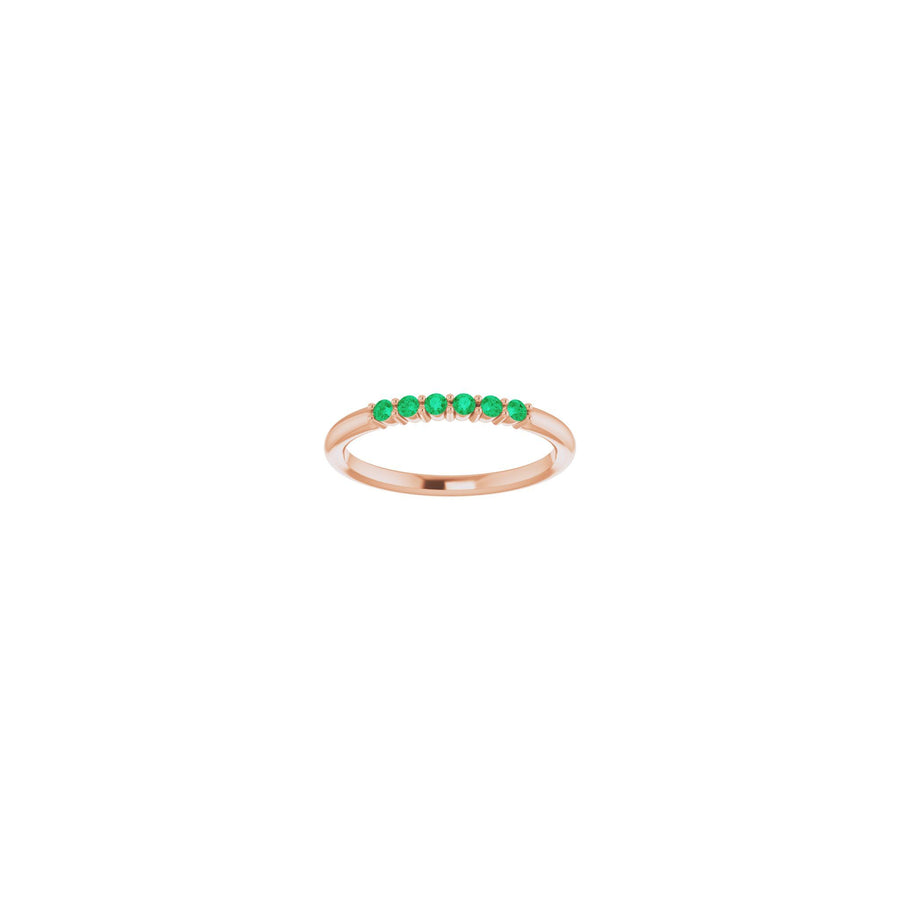 Emerald Stackable Ring Rose Gold