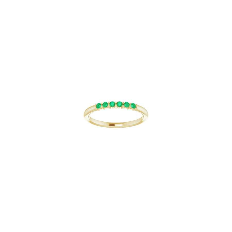 Emerald Stackable Ring Yellow Gold