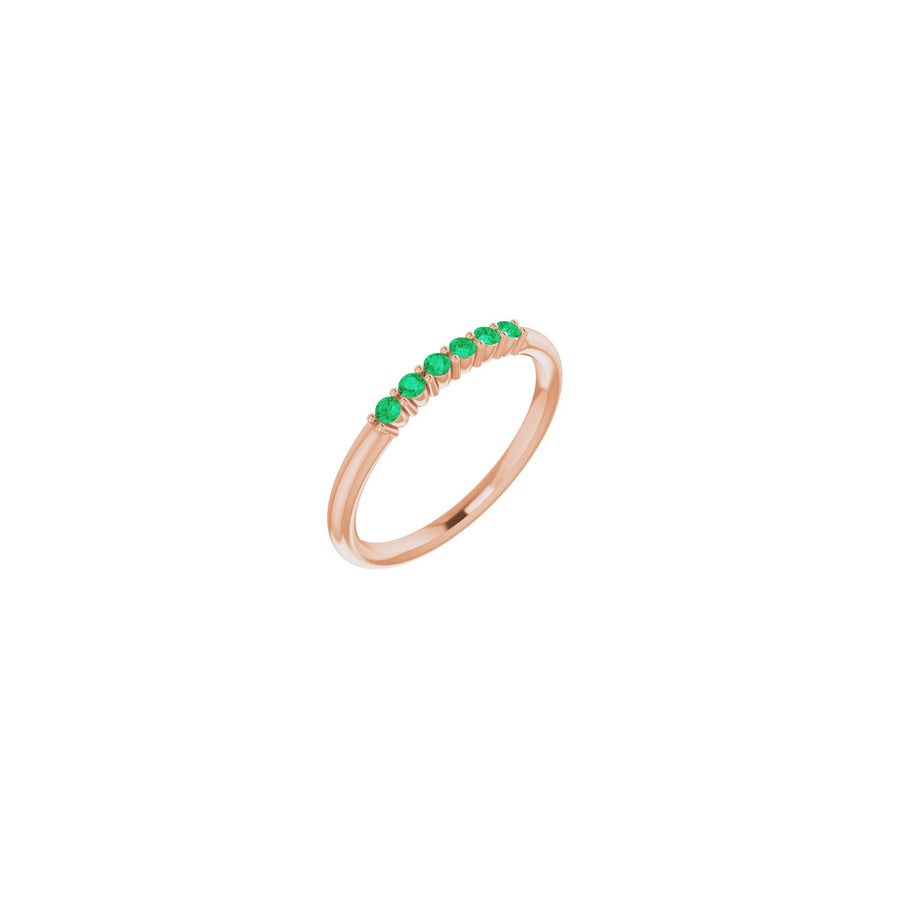 Emerald Stackable Ring Rose Gold