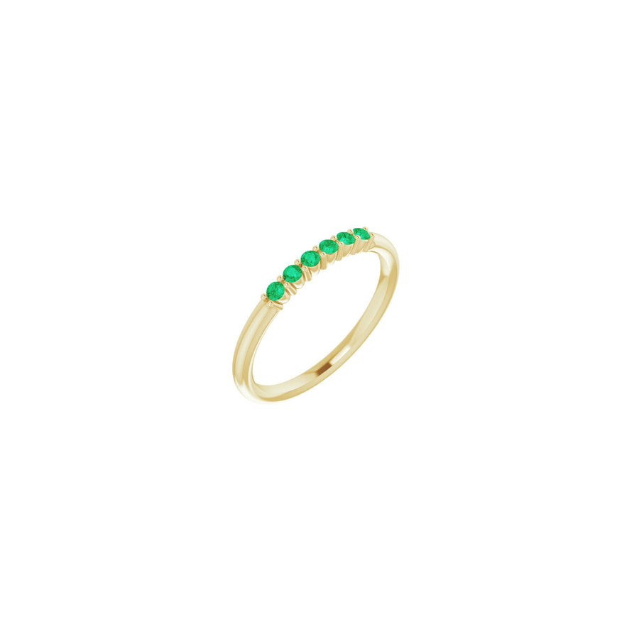 Emerald Stackable Ring Yellow Gold