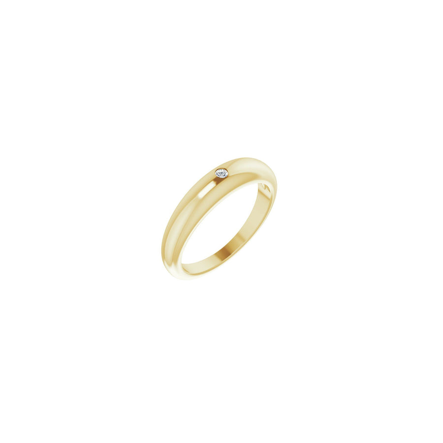 Diamond Dome Ring 14k Yellow Gold