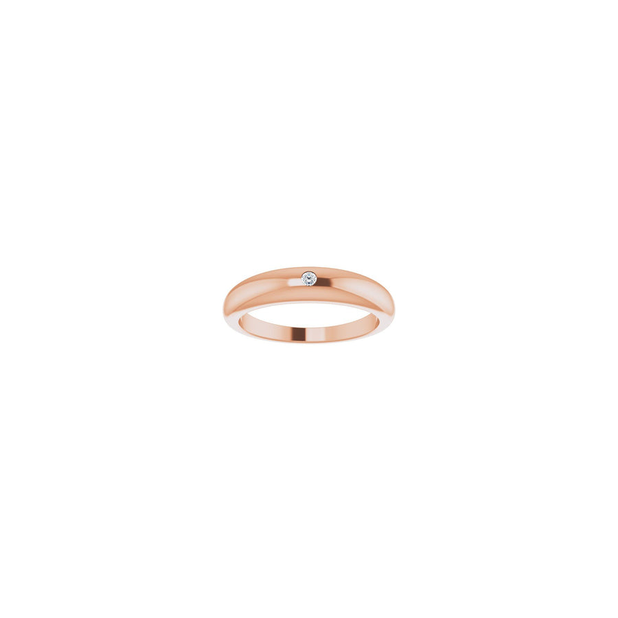 Diamond Dome Ring 14k Rose Gold