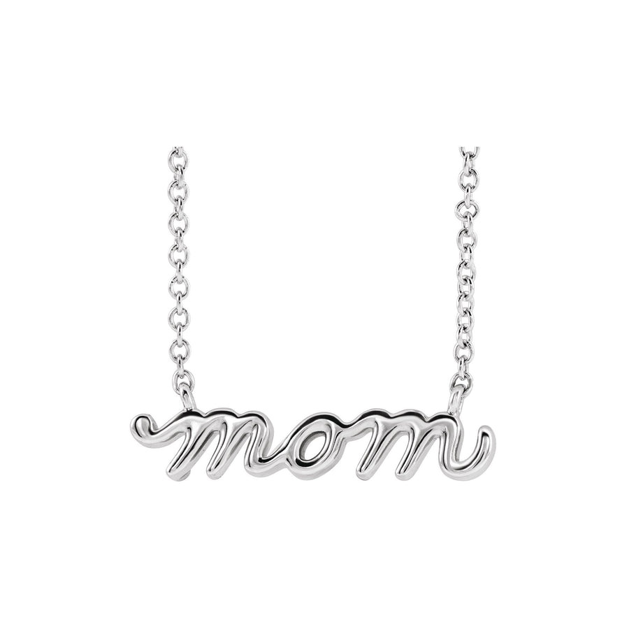 Mom Necklace White Gold