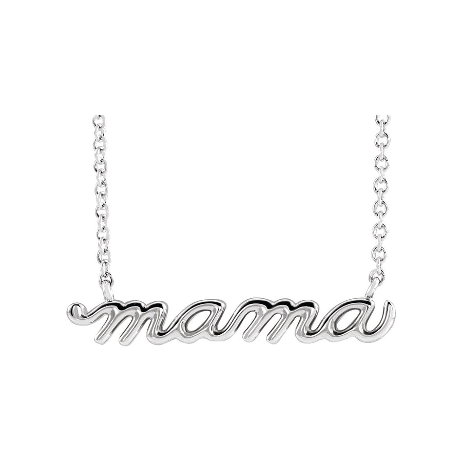 Mama Necklace White Gold