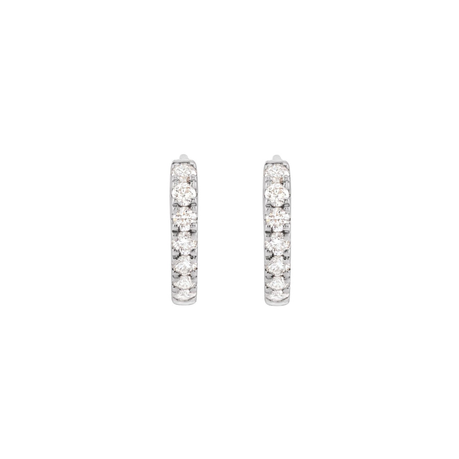 Solana Diamond Hoops White Gold