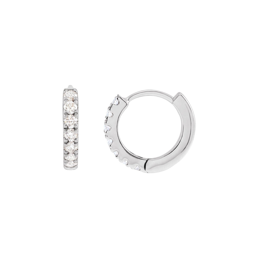 Solana Diamond Hoops White Gold