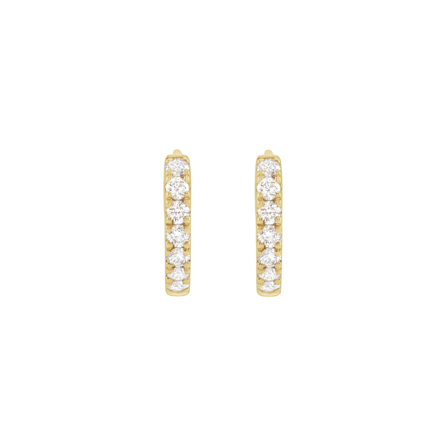 Solana Diamond Hoops Yellow Gold