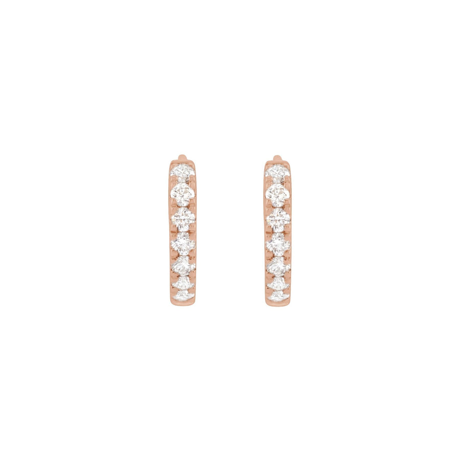 Solana Diamond Hoops Rose Gold