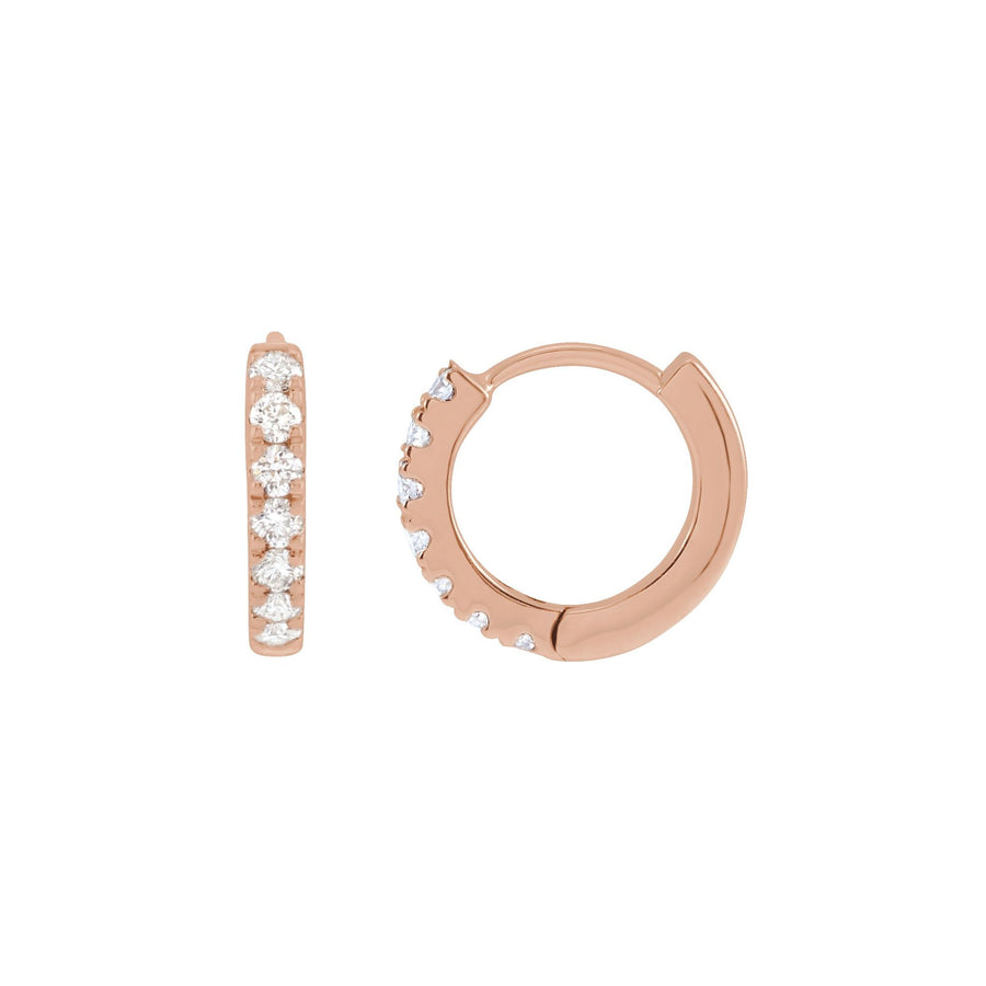 Solana Diamond Hoops Rose Gold