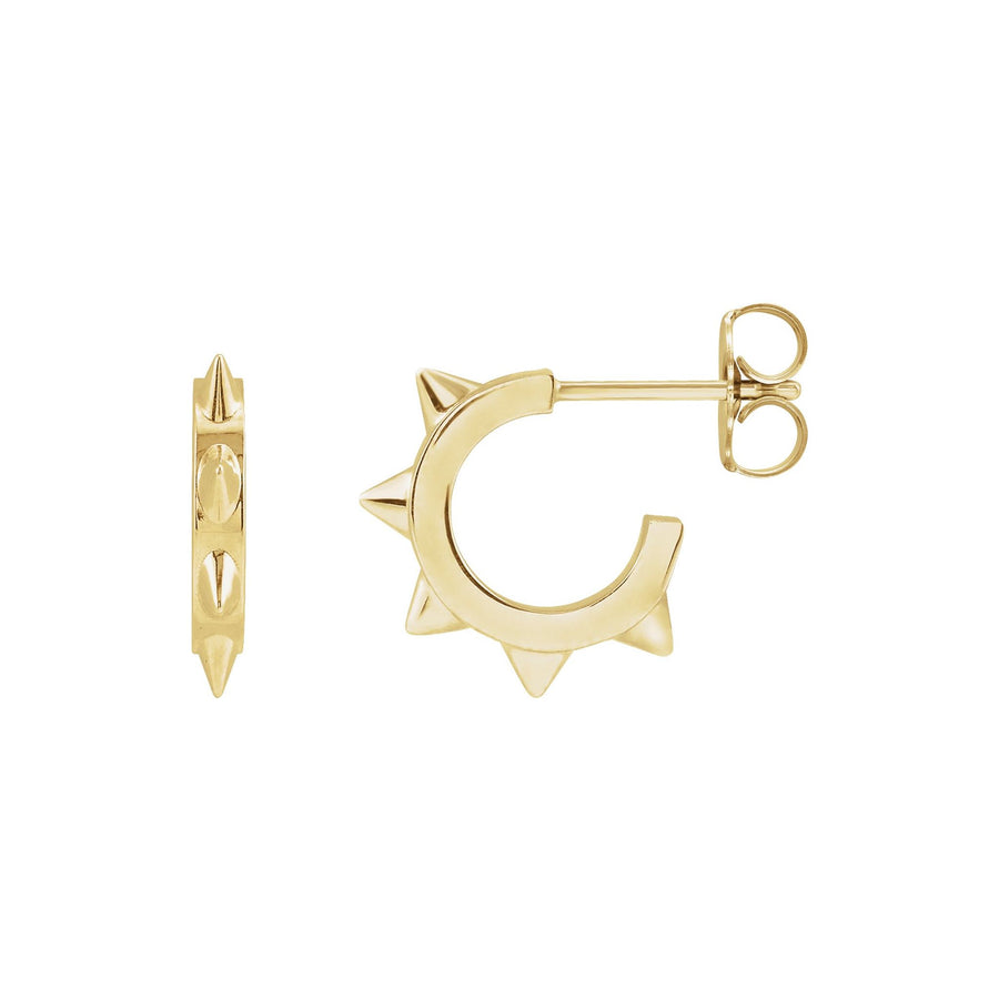 Spike Hoop Earring Yellow Gold