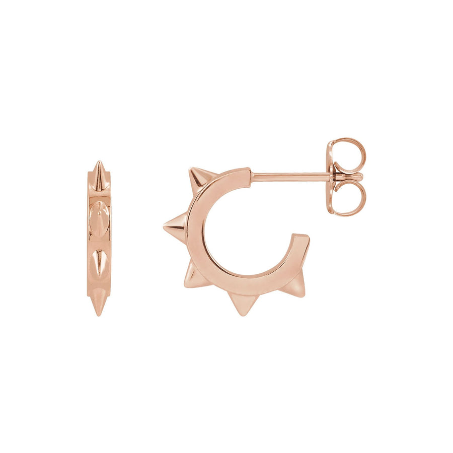 Spike Hoop Earring Rose Gold