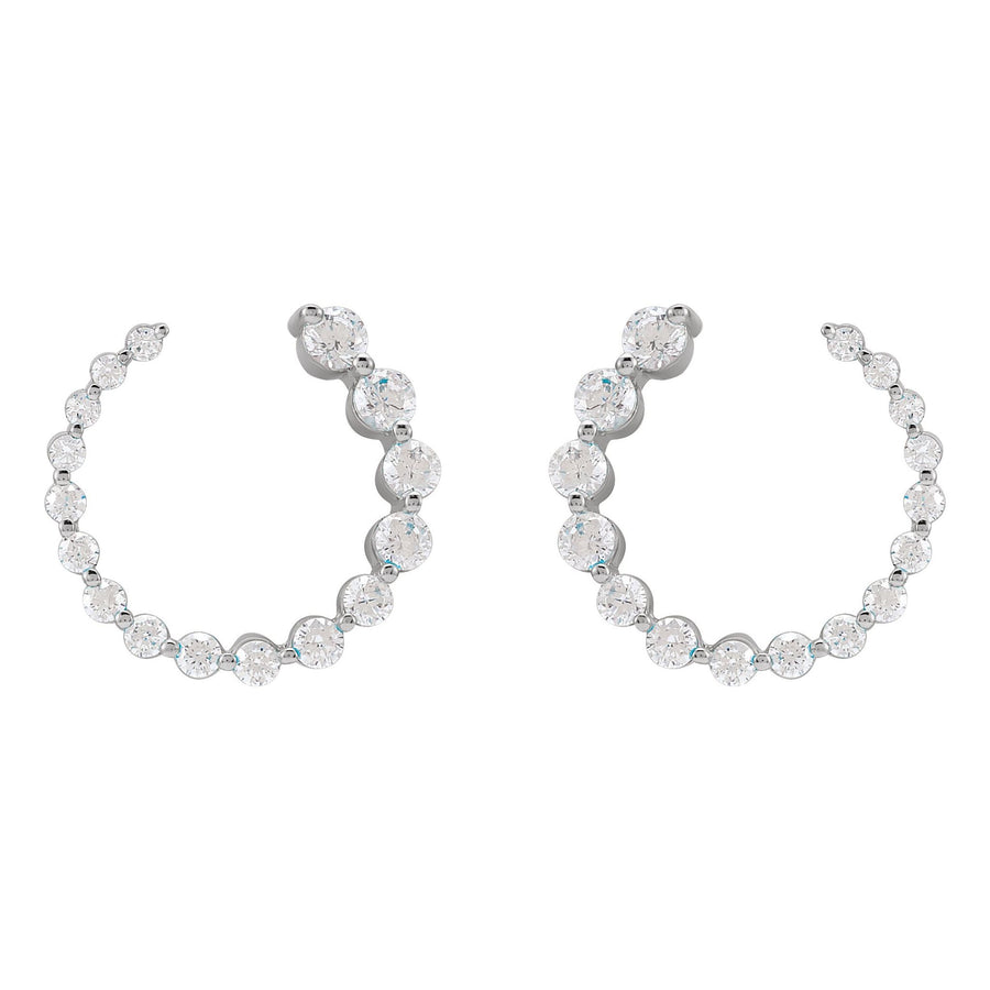 Laurel Diamond Earring 14k White Gold