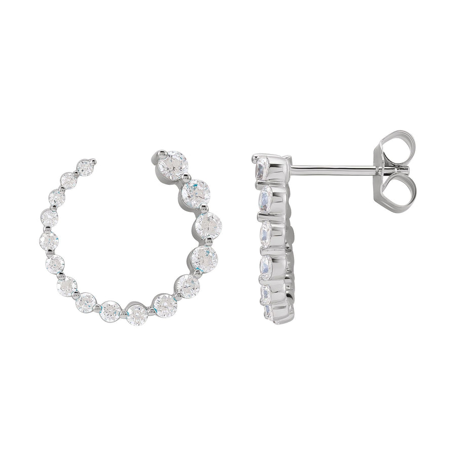 Laurel Diamond Earring 14k White Gold