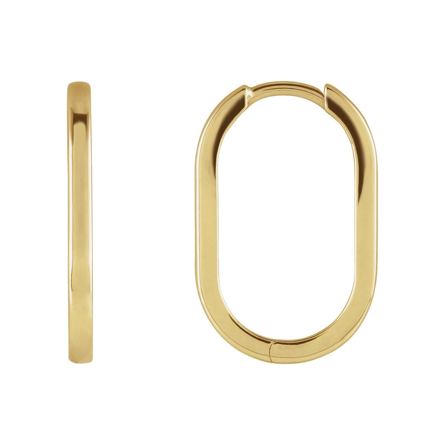 14k Yellow Gold Diego Huggie Hoop