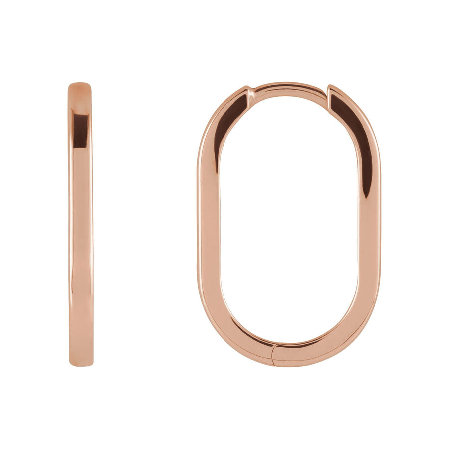 14k Rose Gold Diego Huggie Hoop